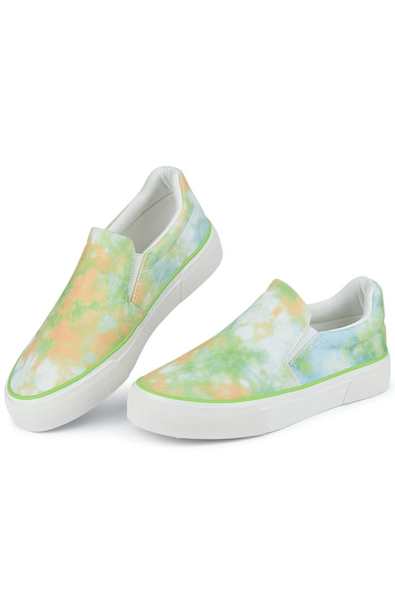 Womens Slip on Sneakers Comfortable Walking Shoes in Green