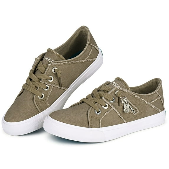 JENN ARDOR Womens Sneakers Fashion Canvas Shoes Lace up Flats Low Top Walking Shoes