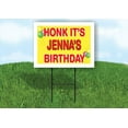 thumbnail image 1 of JENNA'S HONK ITS BIRTHDAY 18 in x 24 in Yard Sign Road Sign with Stand, 1 of 4
