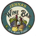 thumbnail image 1 of JENNA'S Wine Bar 12" Gift Round Metal Sign Wall Gift 200120043203, 1 of 1