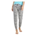 thumbnail image 1 of JENNI Intimates Gray Cuffed Jogger Animal Print Sleep Pants XS, 1 of 3