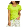 thumbnail image 1 of JENNI Intimates Green Cotton Blend Ribbed Sleep Shirt S, 1 of 3