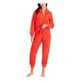 thumbnail image 1 of JENNI Intimates Orange Ribbed Cuffs Ankle Length One-Piece Pajamas L, 1 of 1