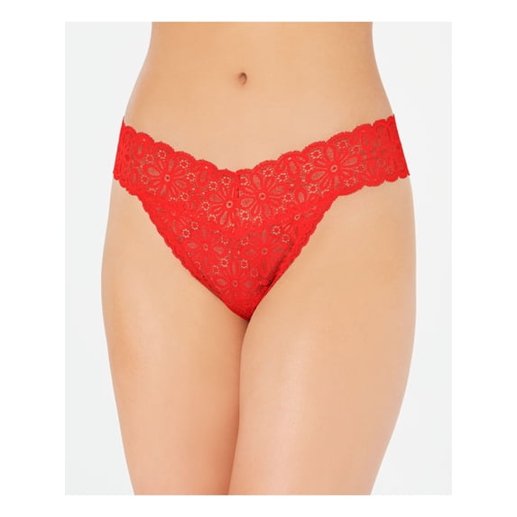 JENNI Intimates Red Thong Underwear Plus ONE SIZE