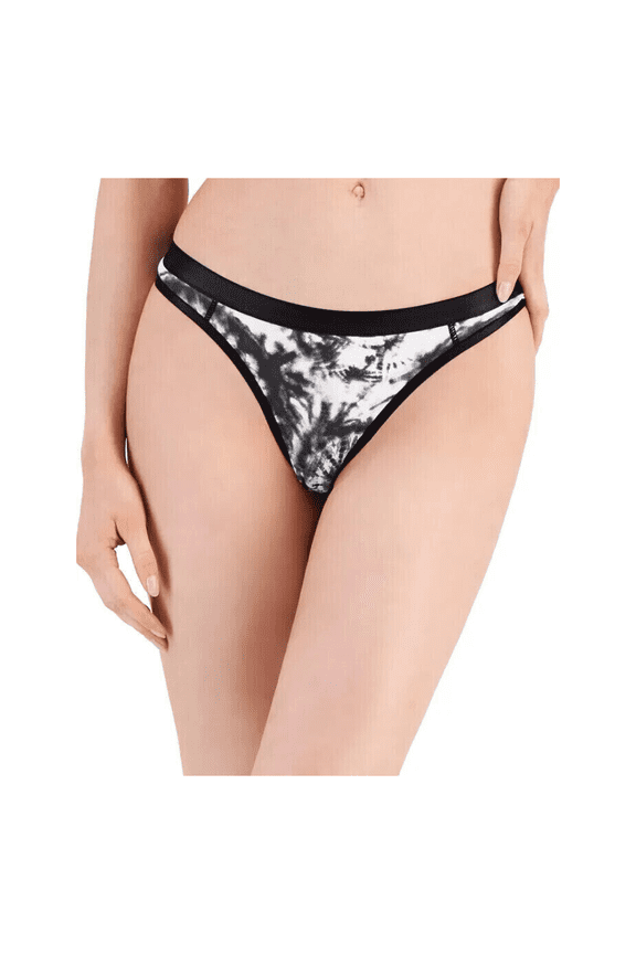 Women's Thong, TieDye Black, Small