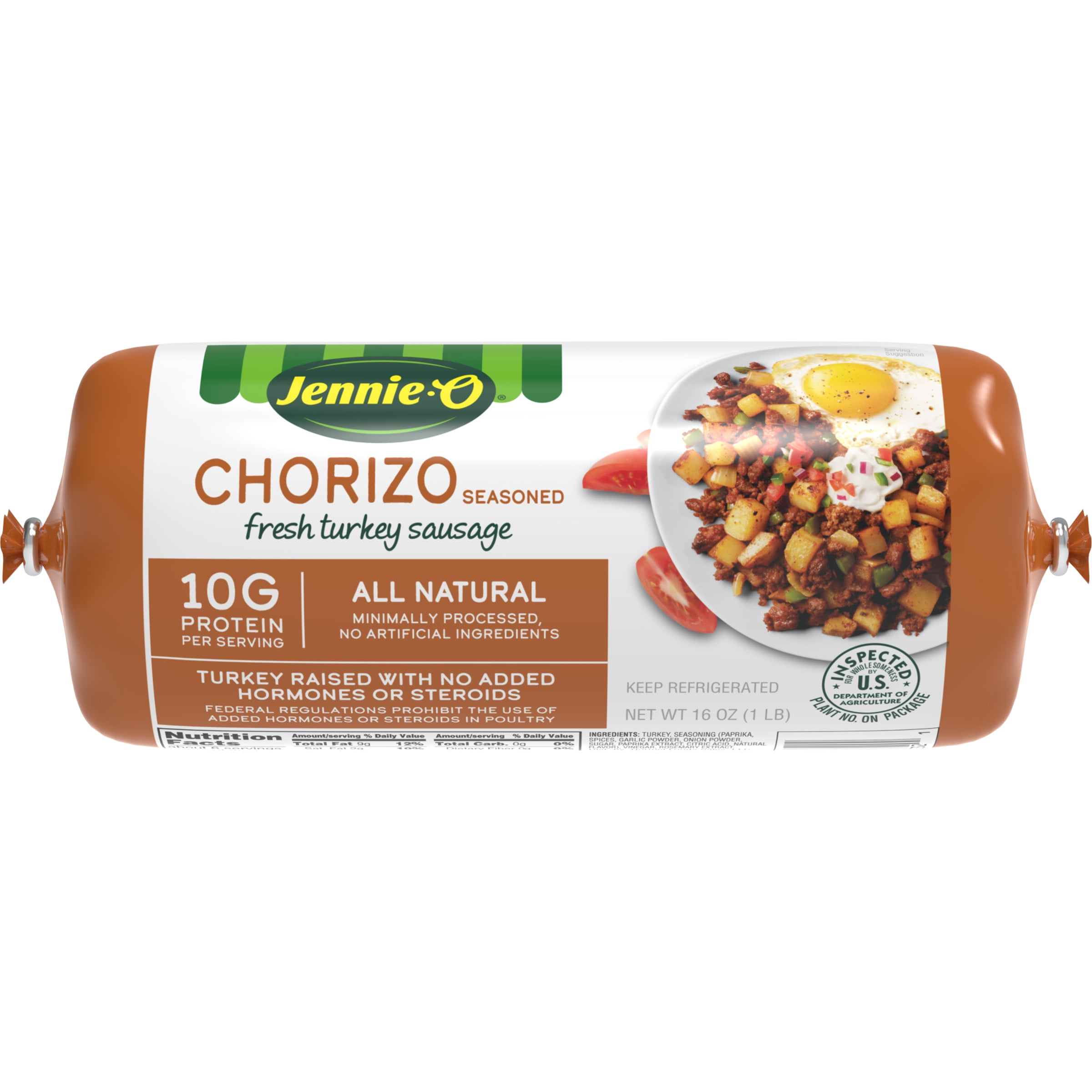 JENNIEO Chorizo Seasoned Turkey Sausage, *All Natural, Fresh Meat, 1