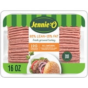 JENNIE-O  Fresh Lean Ground Turkey, 85% Lean/15% Fat,  *All Natural, 1 lb Plastic Tray, 16oz