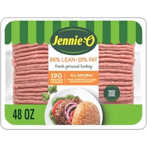 JENNIE-O Fresh Lean Ground Turkey, 85/15%, Tray, 3 Pounds, 19 Grams of Protein per Serving