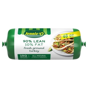 JENNIE-O Ground Turkey All Natural, 90/10%, Roll, 3 Pounds, 18 Grams of Protein per Serving