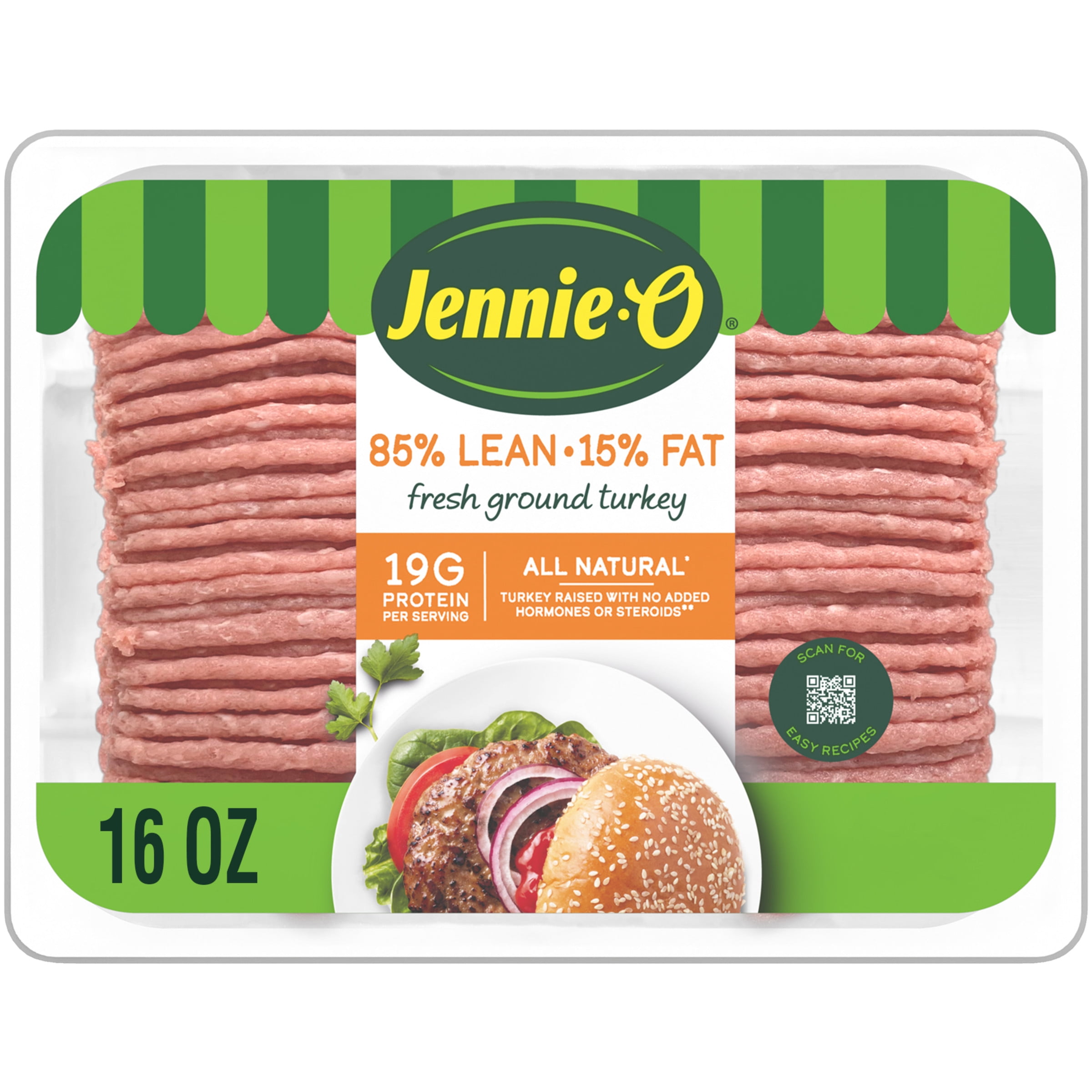 JENNIE-O TURKEY STORE JENNIE-O Ground Turkey 85% Lean / 15% Fat - 1 lb. tray 16 oz