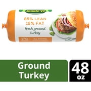 JENNIE-O Ground Turkey 85% Lean / 15% Fat - 3 lb. chub 48 oz