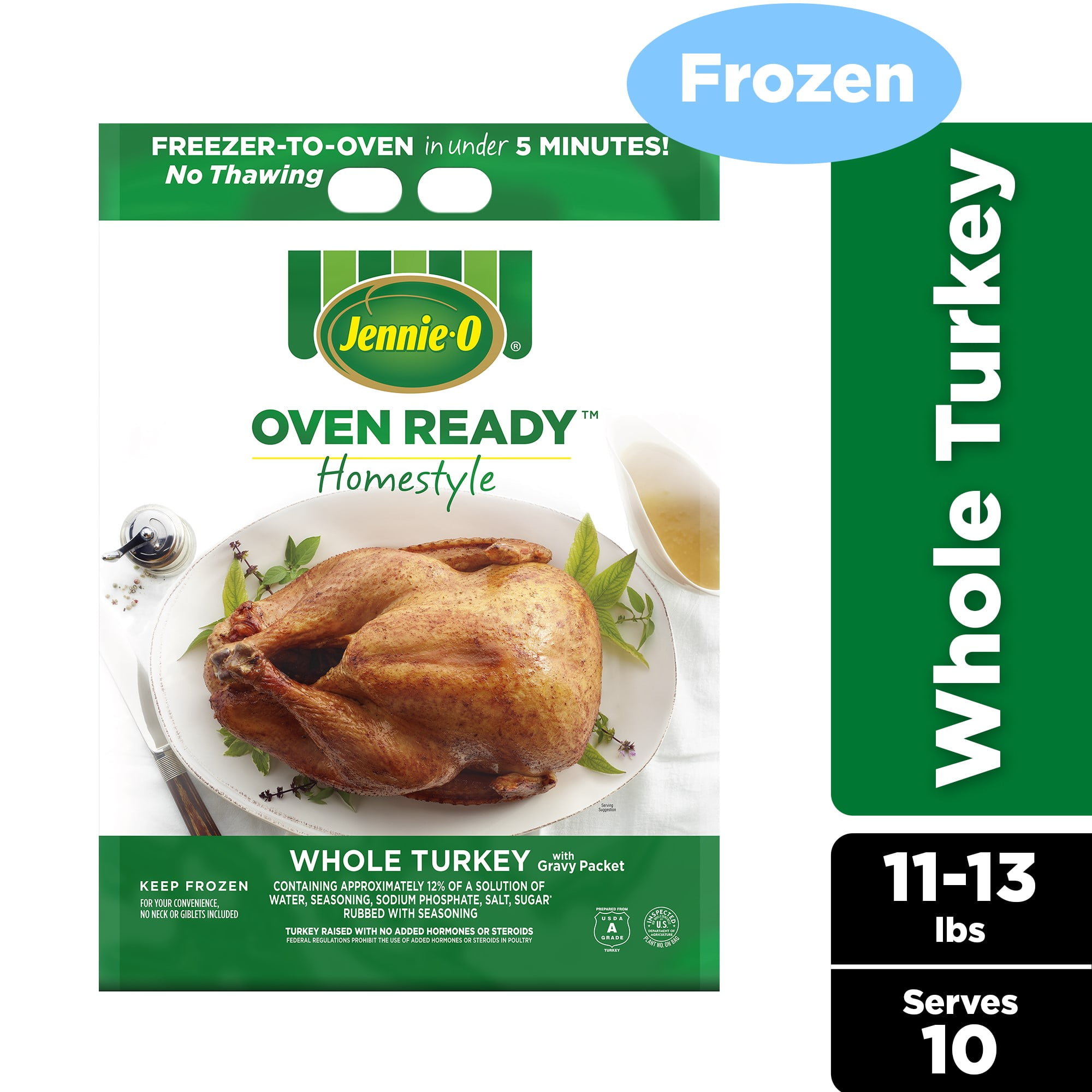 JENNIE-O OVEN READY Whole Turkey, Frozen, 11-13 lb Plastic Bag