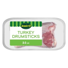 JENNIE-O Raw Turkey Drumsticks, 22g Protein per Serving, Refrigerated, 2-3 lb Plastic Tray
