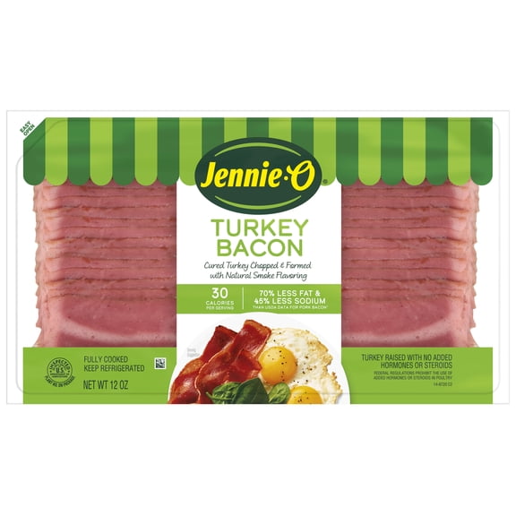 JENNIE-O, Turkey Bacon, Refrigerated 12 oz Plastic Pouch