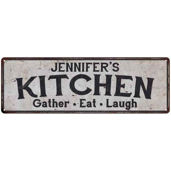 JENNIFER's Kitchen Gift Rustic Chic Decor Gift 6x18 Sign 206180051866