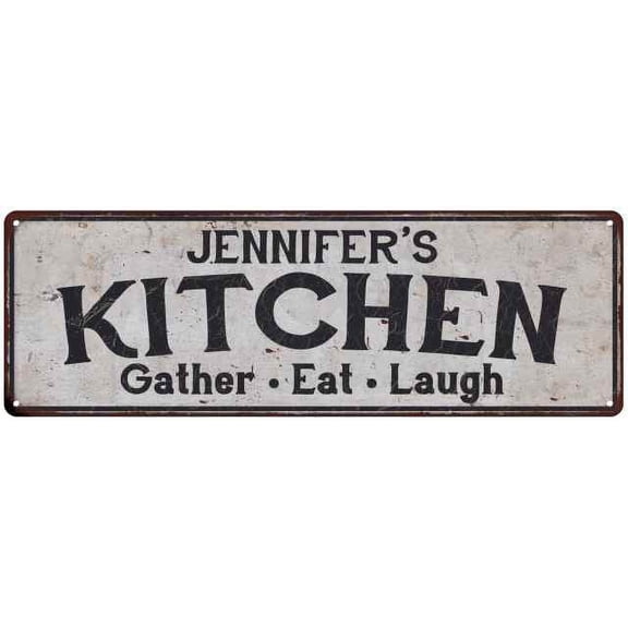 JENNIFER's Kitchen Gift Rustic Chic Decor Gift 6x18 Sign 206180051866