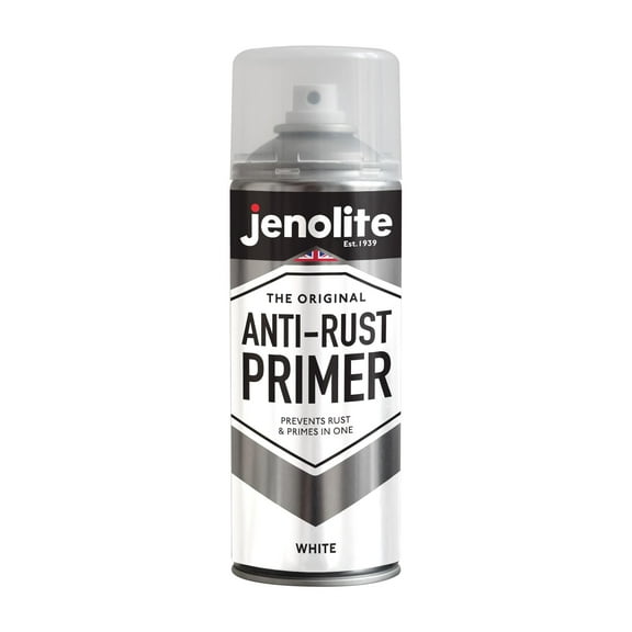 JENOLITE Anti-Rust Primer Aerosol WHITE High Performance Protection Metal Primer Protectss Against Rust & Corrosion 13.5fl oz 400ml