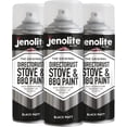 thumbnail image 1 of JENOLITE Directorust High Heat Spray Paint for Metal - BLACK - Smooth Matt Finish BBQ & Stove Aerosol Paint - Very High Temperature Resistant Up to 1200F 650C - 3x13.5 Ounces 3x400ml, 1 of 1