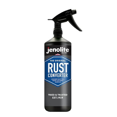 JENOLITE Rust Converter For Metal Trigger Spray | RUST ENCAPSULATOR & RUST INHIBITOR | 1 Litre (33.8 fl oz) | Rust Remedy, Rust Reforemer For Metal | Convert Rust To A Ready To Paint Surface