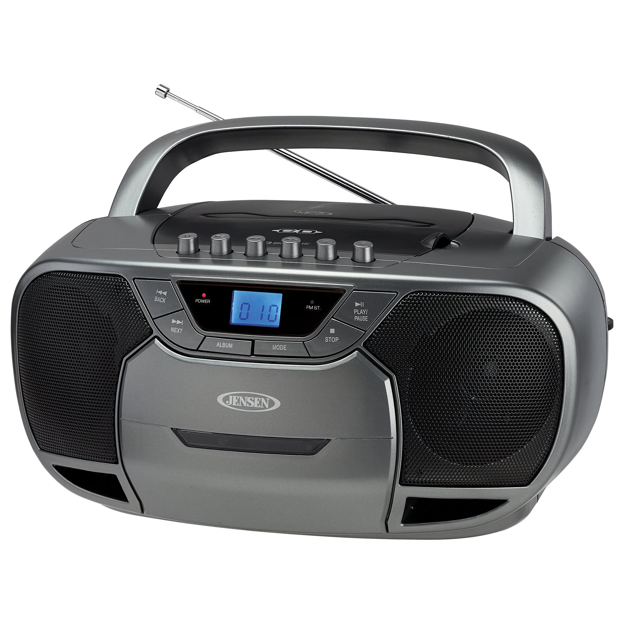 Jensen, Portable Stereo CD and Cassette Player, Bluetooth, AM FM