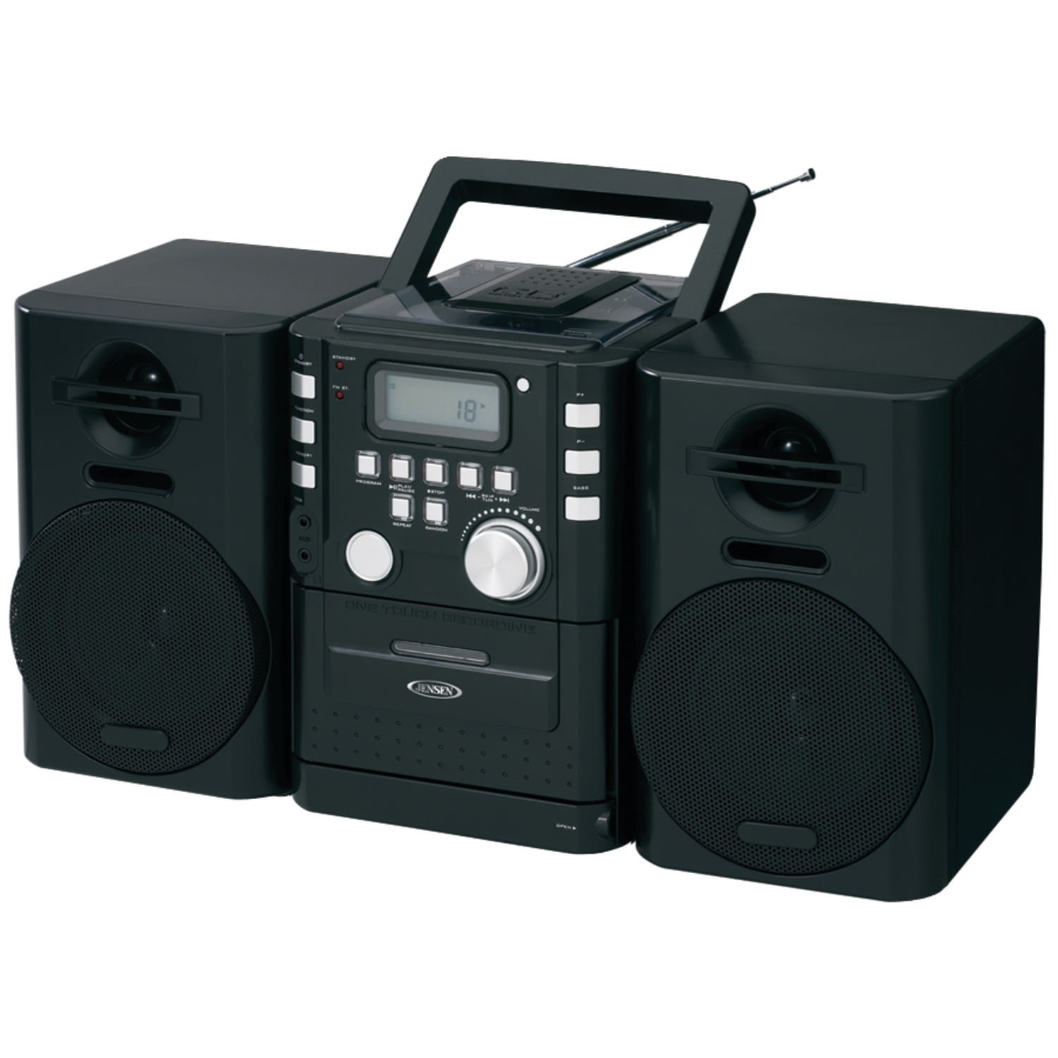 JENSEN CD 725 Portable CD Music System with Cassette FM Stereo Radio