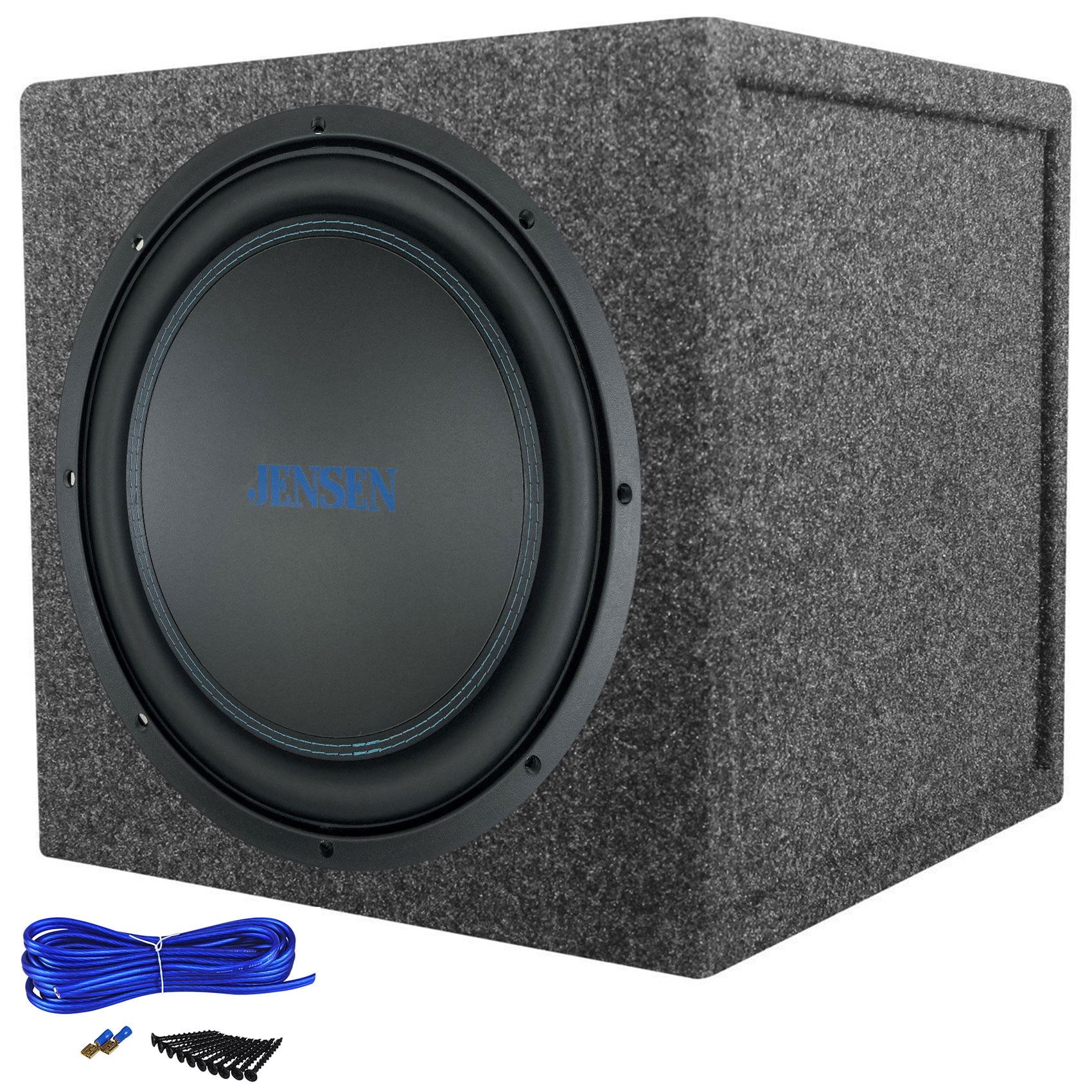 JENSEN J12W 12" 1200w 4ohm Car Audio Subwoofer+Sealed Sub Box