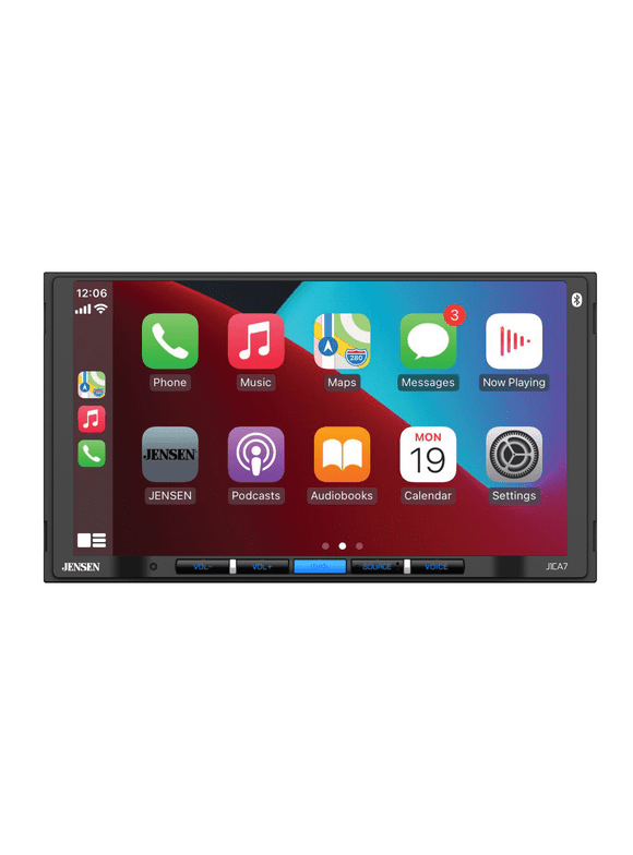 JENSEN J1CA7 7-inch Certified Apple CarPlay Android Auto, Double DIN Car Stereo Radio, New