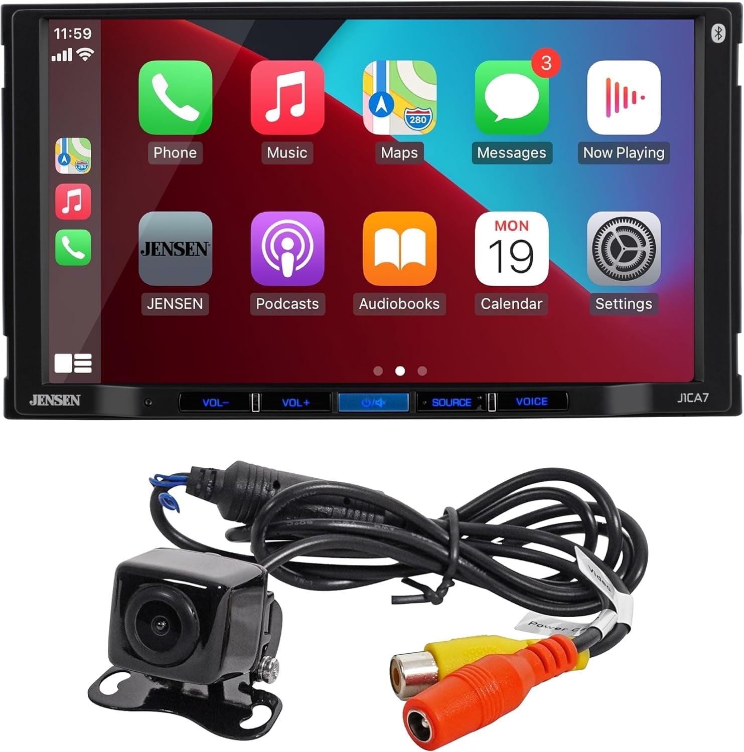 JENSEN J1CA7-BUC 7-inch Certified Apple CarPlay Android Auto