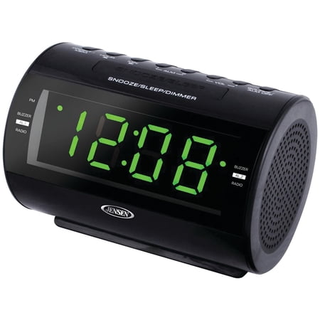 Jensen JCR-210 AM/FM Digital Dual Alarm Clock Radio with Nature Sounds