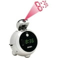 JENSEN JCR222 AM/FM Projection Alarm Clock Radio (White)