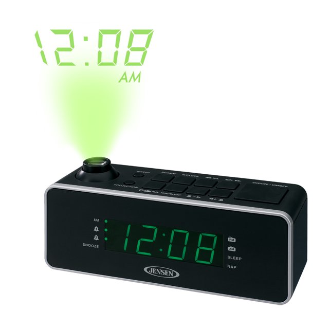 JENSEN JCR235 Dual Alarm Projection Clock Radio