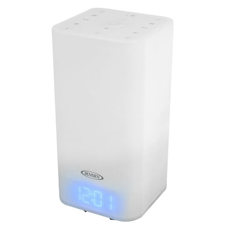 Jensen - FM Alarm Clock Radio with Mood Lamp