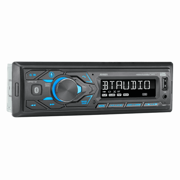 Jensen MPR210 Single DIN Car Stereo, Bluetooth, AM/FM, USB, Push to Talk