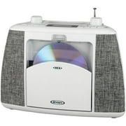 JENSEN Portable Bluetooth CD Music System with FM Radio, CD-565, White