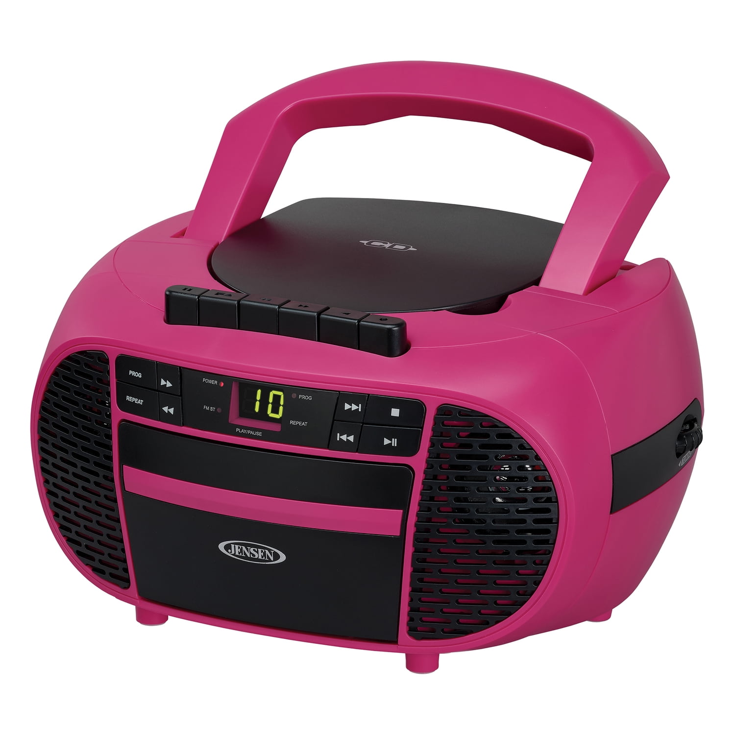JENSEN Portable CD Music System with Cassette Player/Recorder and