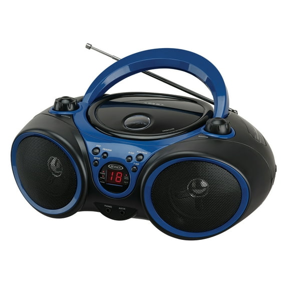 JENSEN Portable CD Player with AM/FM Stereo Radio, CD-490 (Blue/Black ...