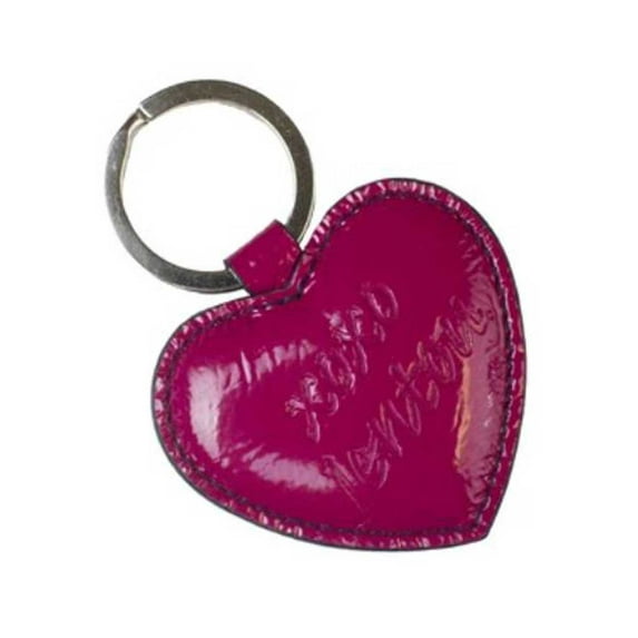 JENTOU Women's XOXO Heart Leather Keychain - Pink, 2.5 x 2.5 in. JEN80634-PINK