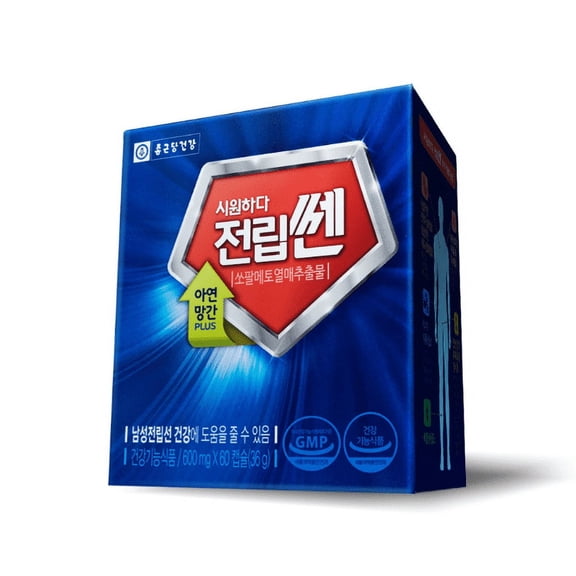 JEONRIPSSAN Prostate Care 600 mg x 60 Caplets, Saw palmetto fruit extract, maintain prostate health, Manganese & Zinc