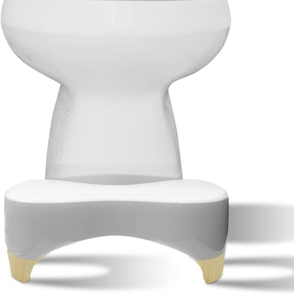 JEP201S Non-Slip Adjustable Poop Stool, Brown Leg