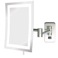 thumbnail image 1 of Jerdon Rectangular Wall Mount Makeup Mirror with 5X Magnification- Direct Wire Makeup Mirror with LED Lights - Nickel Finish - Model JRT710NLD, 1 of 7