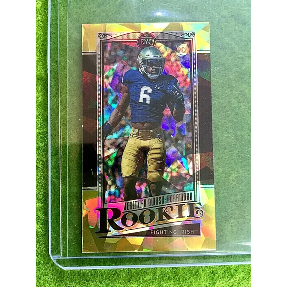 JEREMIAH OWUSU-KORAMOAH GOLD PRIZM RC ROOKIE CARD #/10 CRACKED ICE SSP 2021 MINI