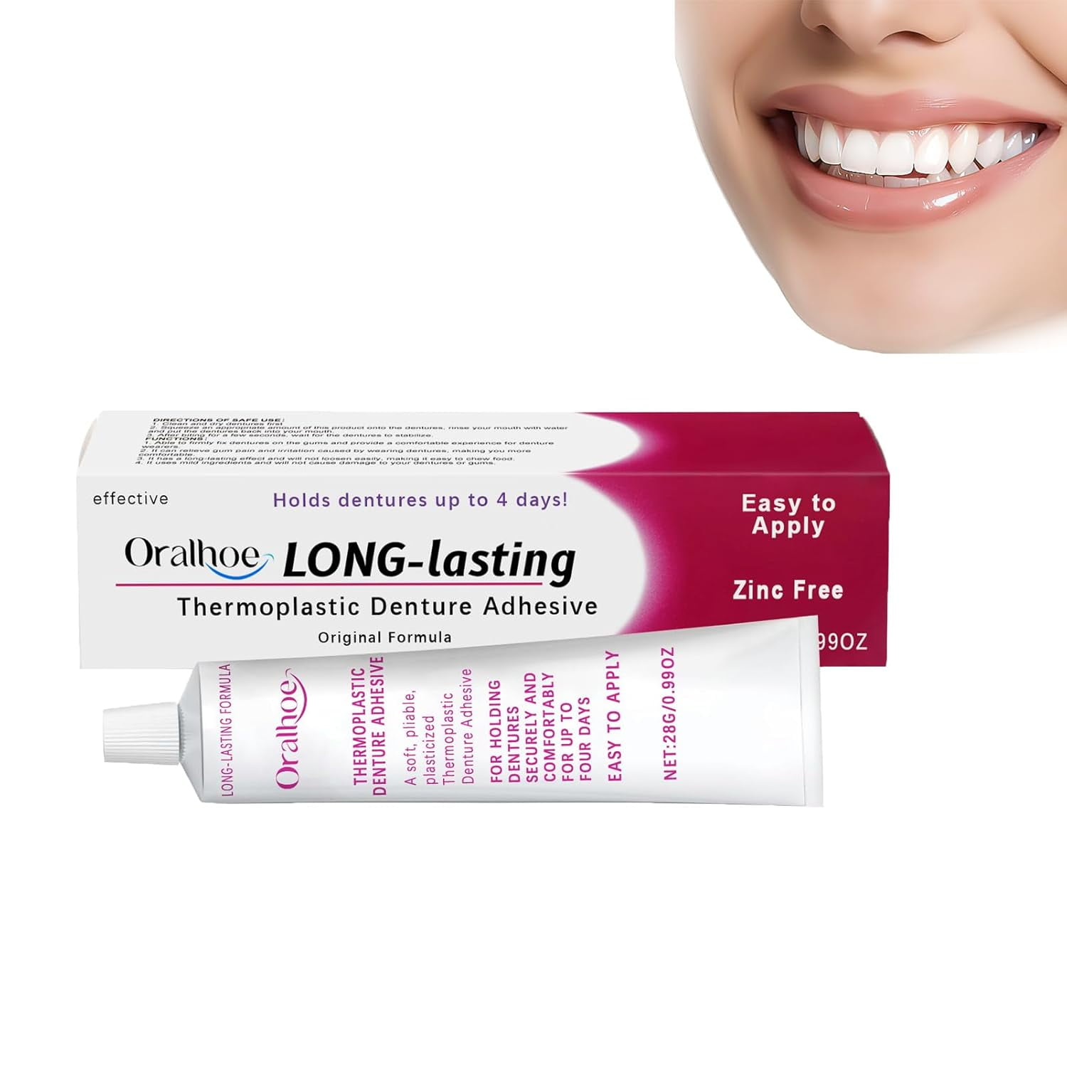 JEREMYTIS Thermoplastic Denture Adhesive, Cushion Grip for Dentures