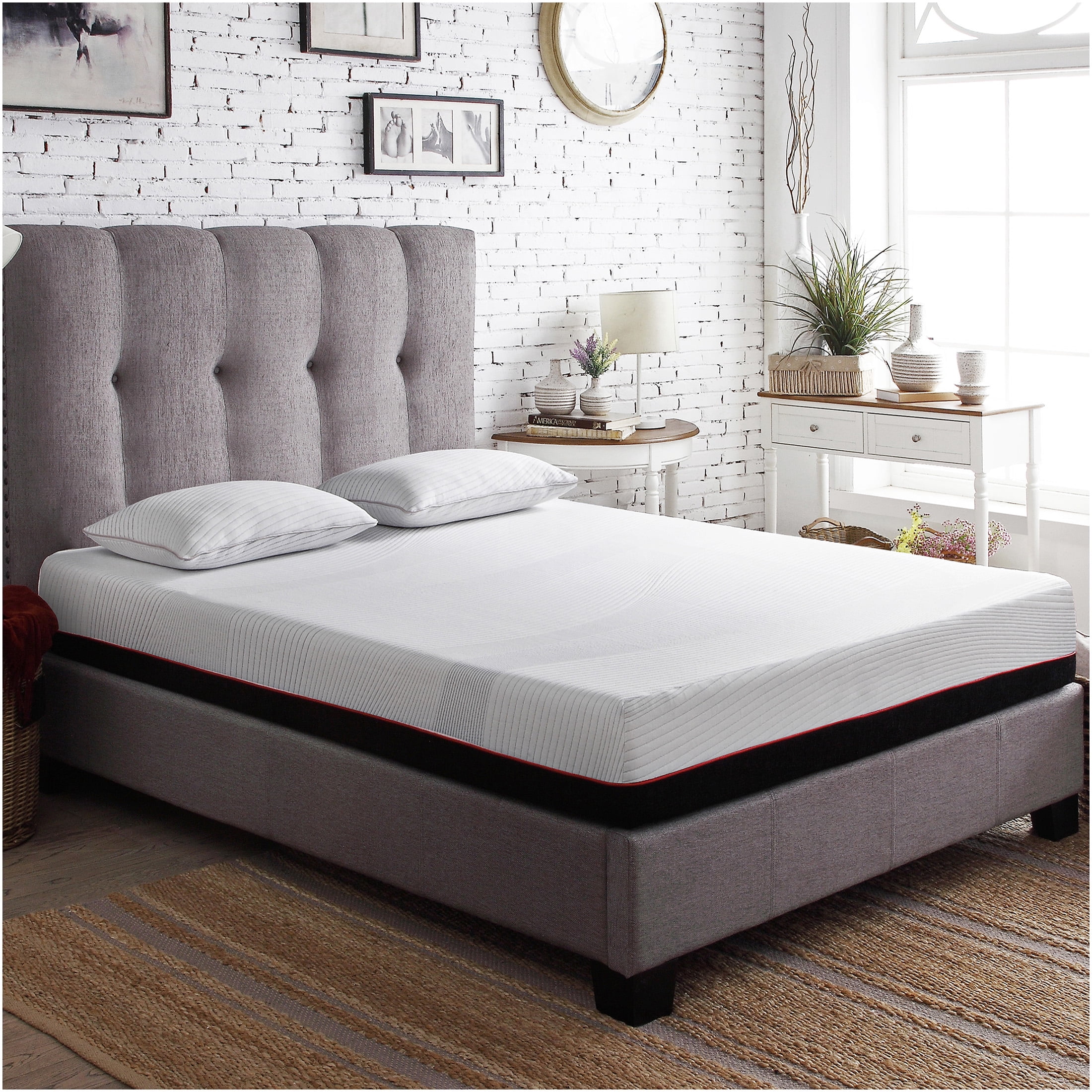 JERFIT 10 Inch California King Cooling Mattress, Copper Infused Memory Foam for Pressure Relief, Medium Firm, CertiPUR-US Certified, Motion Isolation, Breathable Cover