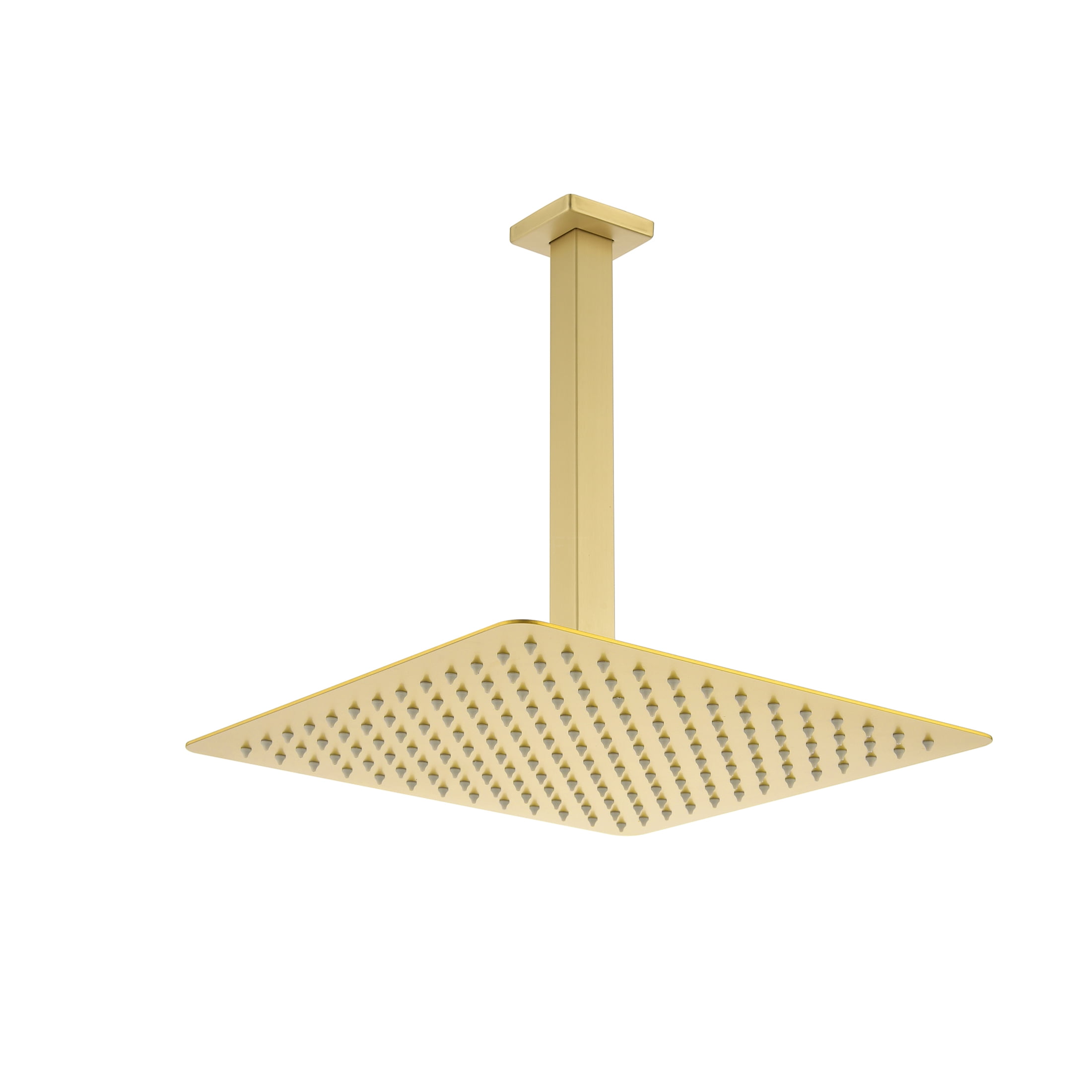 JERFIT 10 Inch Luxury Rain Shower Head Gold, High Pressure Stainless Steel Rainfall Showerhead with Self-Cleaning Nozzles, Easy Installation