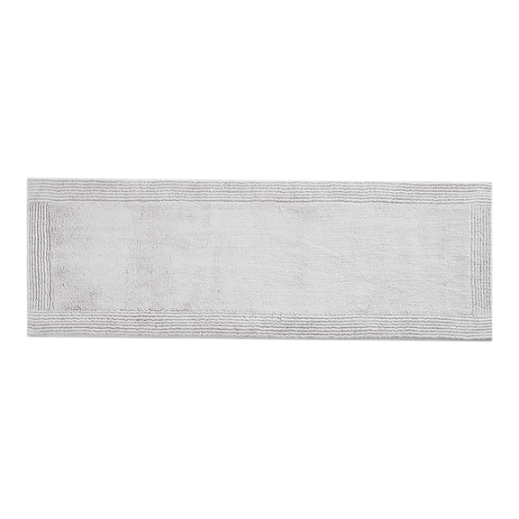 JERFIT 100% Cotton Tufted Grey 3000GSM 24x72 Inch Runner Bath Rug for Bathroom Floors