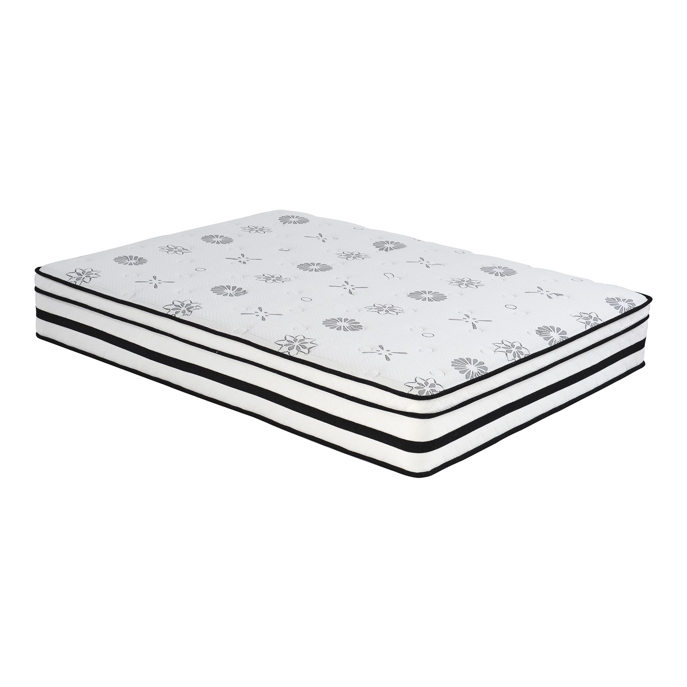 JERFIT 12 Inch King Hybrid Mattress in a Box, Medium Plush Feel, Gel-Infused Foam Pocket Coils for Cool Sleep Motion Isolation, CertiPUR-US Certified