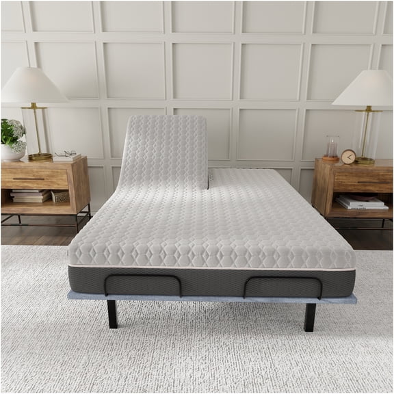 JERFIT 12 Inch Split King Hybrid Mattress, Copper Infused Memory Foam Pocketed Coils for Edge Support, Cooling Cover, CertiPUR-US Certified, Black+Gray