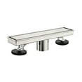 thumbnail image 1 of JERFIT 12" Linear Shower Drain Channel with Tile Insert, Brushed Nickel, Premium 304 Stainless Steel, Anti-Clog Hair Strainer, Adjustable Leveling Feet for Easy Installation, 1 of 10
