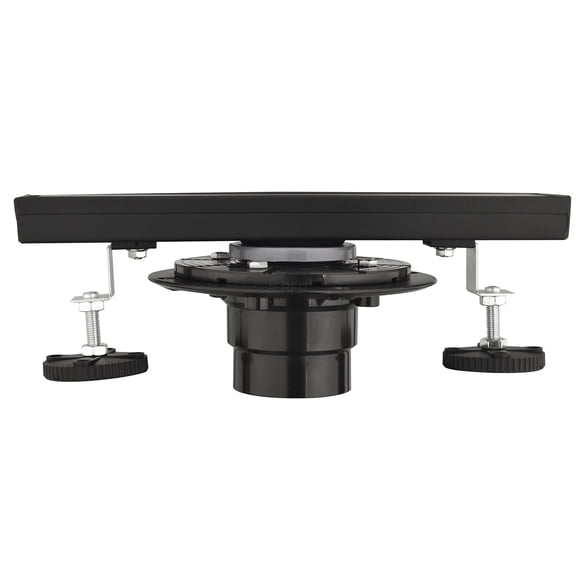 JERFIT 12" Linear Shower Drain with Removable Cover, Matte Black Stainless Steel, Modern Floor Drain with Hair Catcher for Bathroom & Wet Room