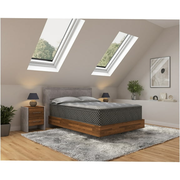 JERFIT 13 Inch Full Size Hybrid Mattress, Plush Euro Top with Gel Memory Foam Edge Support, CertiPUR-US Certified, Gray